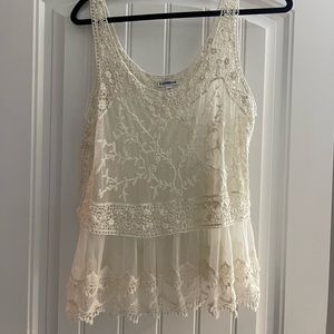 Express - Cream colored lace blouse